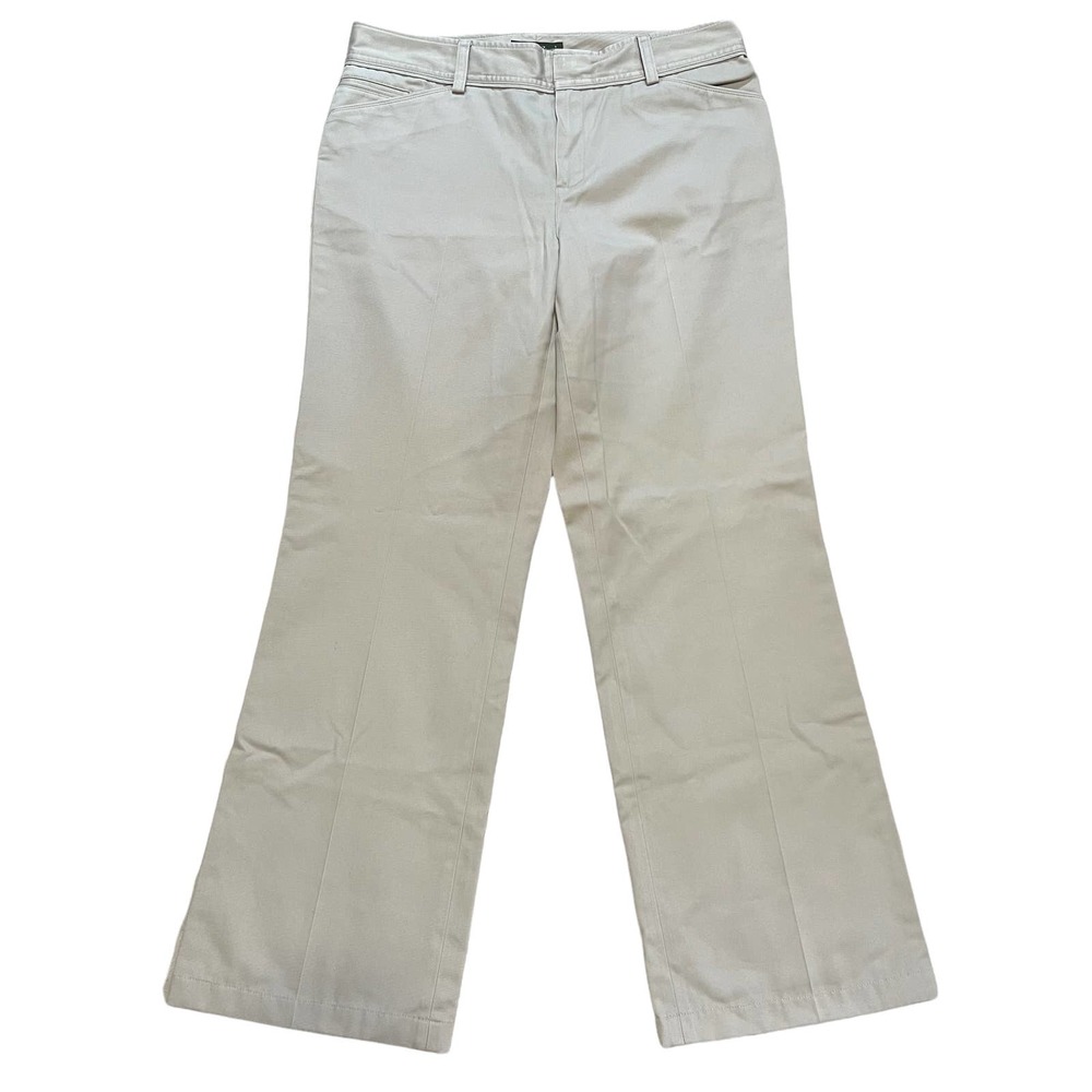 Eddie Bauer Wrinkle Resistant Khaki Pants Size 10 Beige Work Chino Trousers